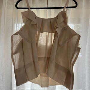 Valeria Krasavina | Linen Ruffled Top